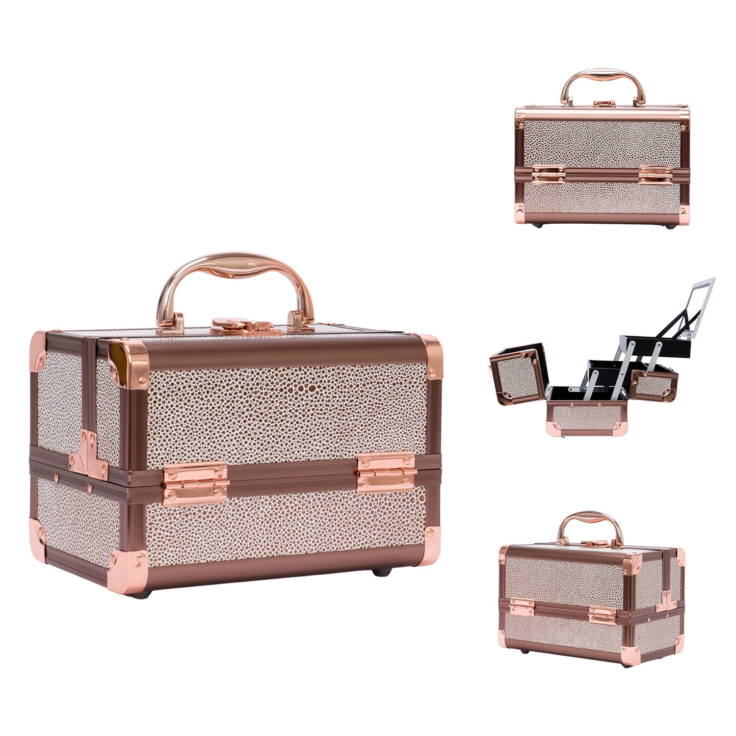Professional Makeup Case | 3-Tier Organizer with Mirror