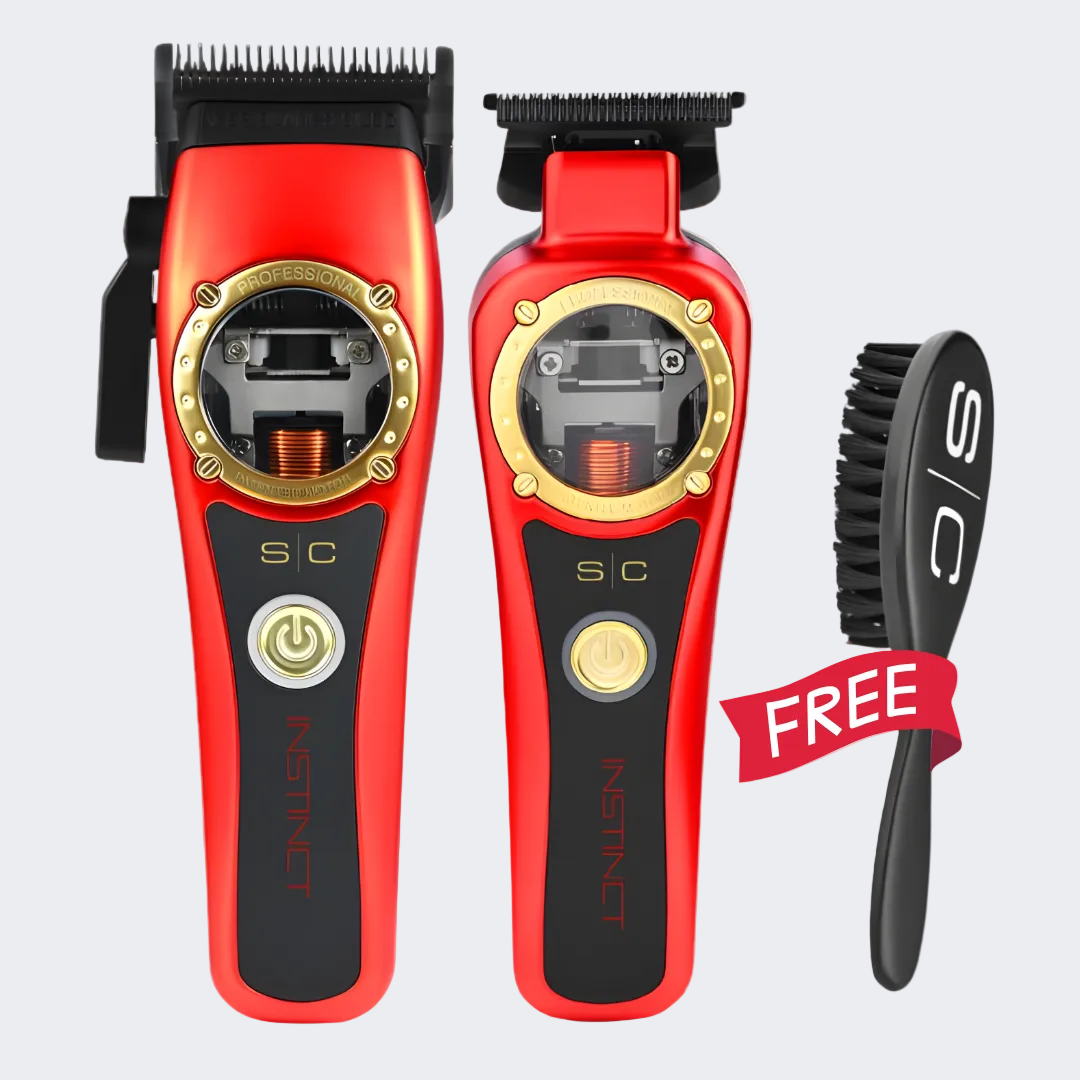 StyleCraft Instinct Clipper and Trimmer Combo with FREE Fade Brush