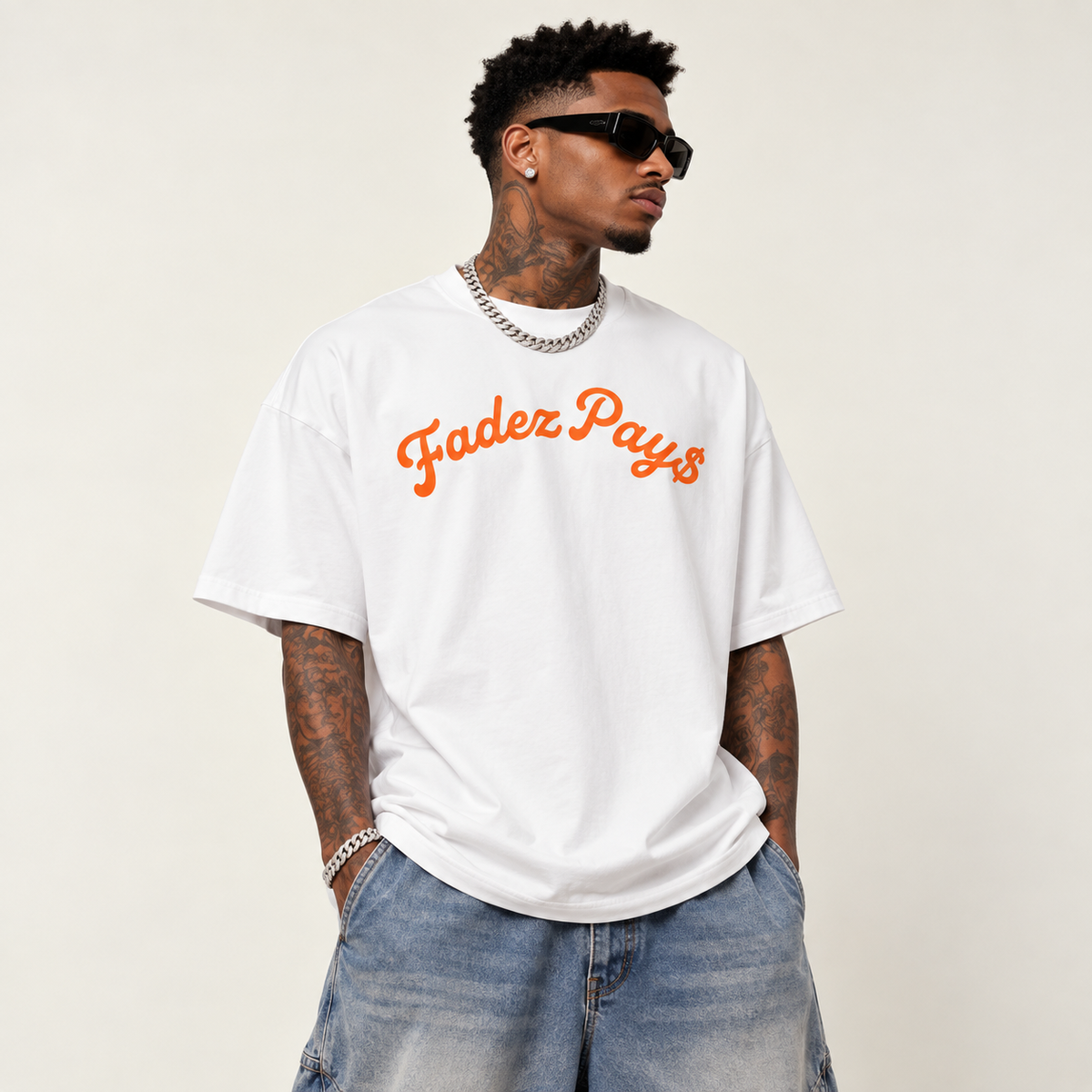 theCut FP Tee - White/Orange