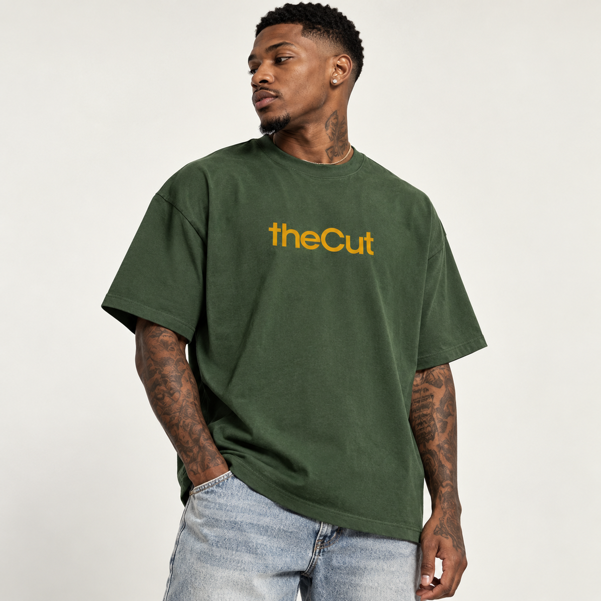 theCut Tee - Green/Yellow