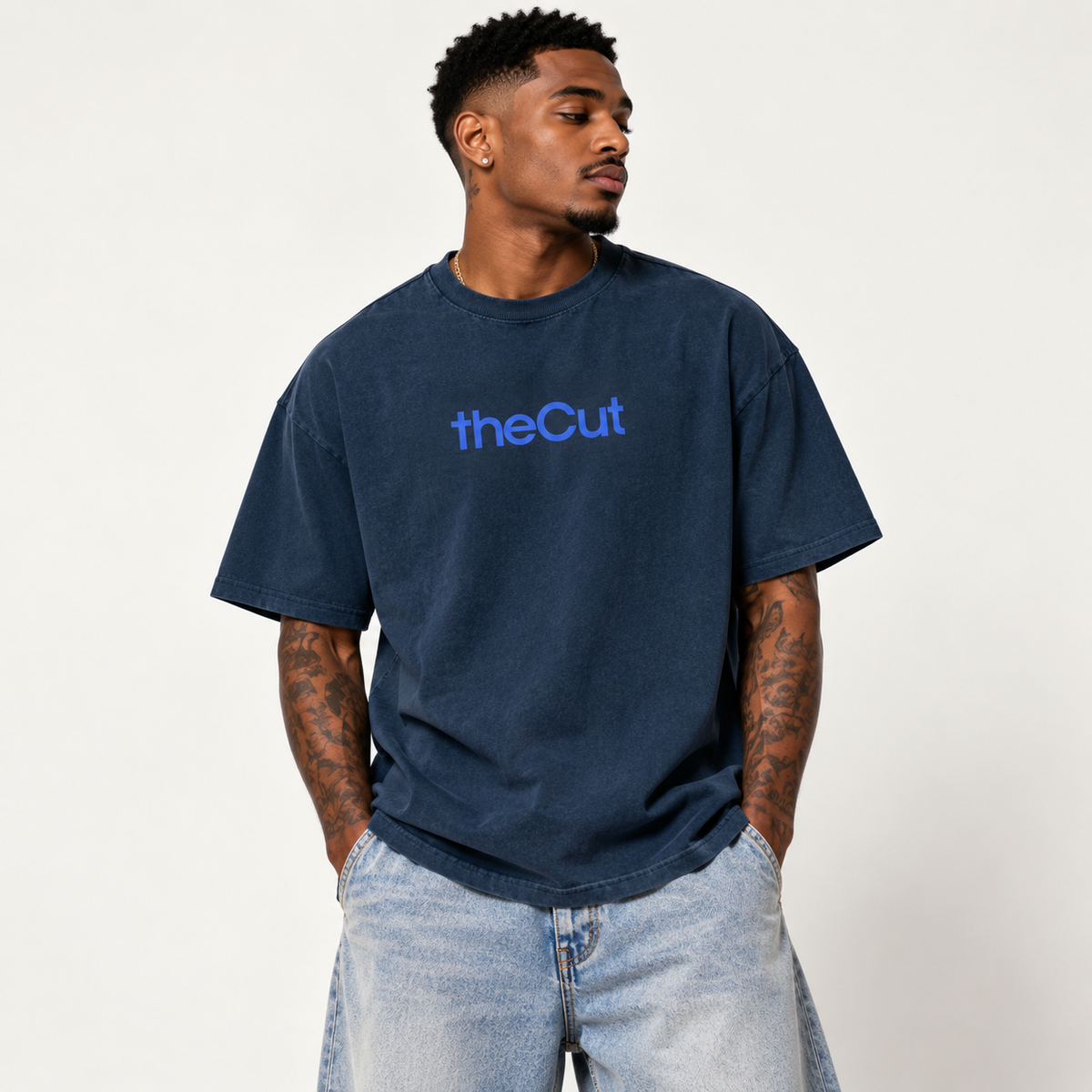 theCut Tee - Navy/Blue