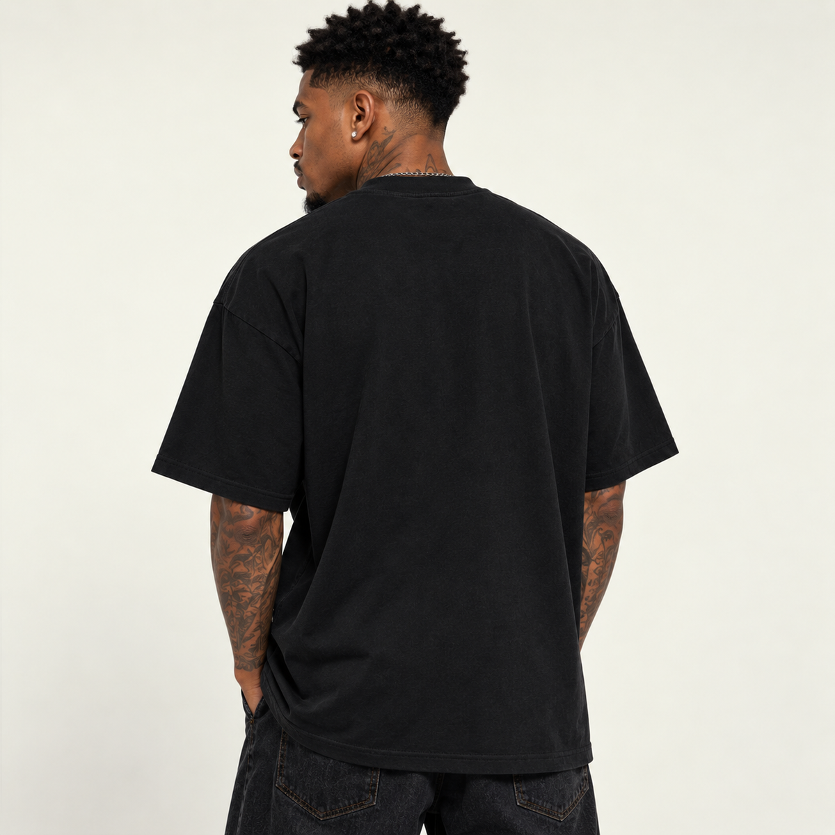 theCut Tee - Black/Orange
