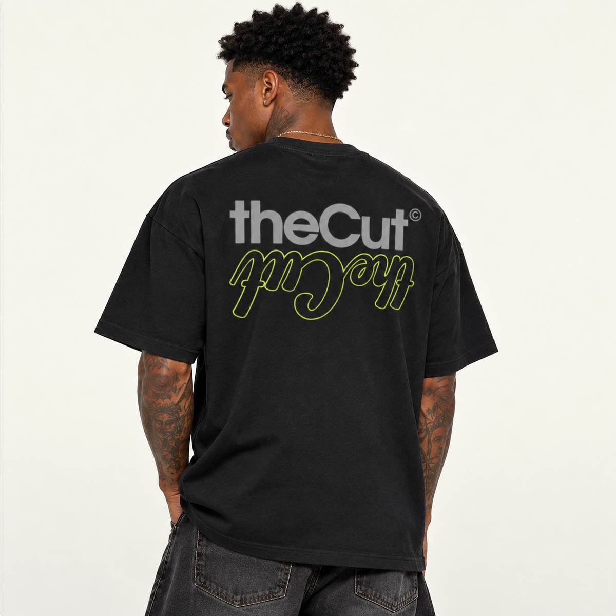 THECUT GRAPHIC TEE - BLACK/NEON