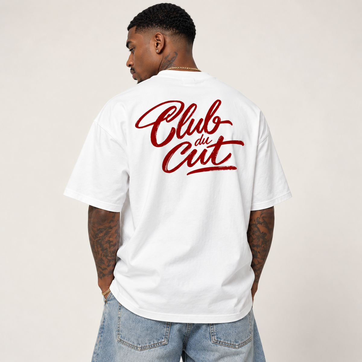 Club du Cut Tee - White/Red