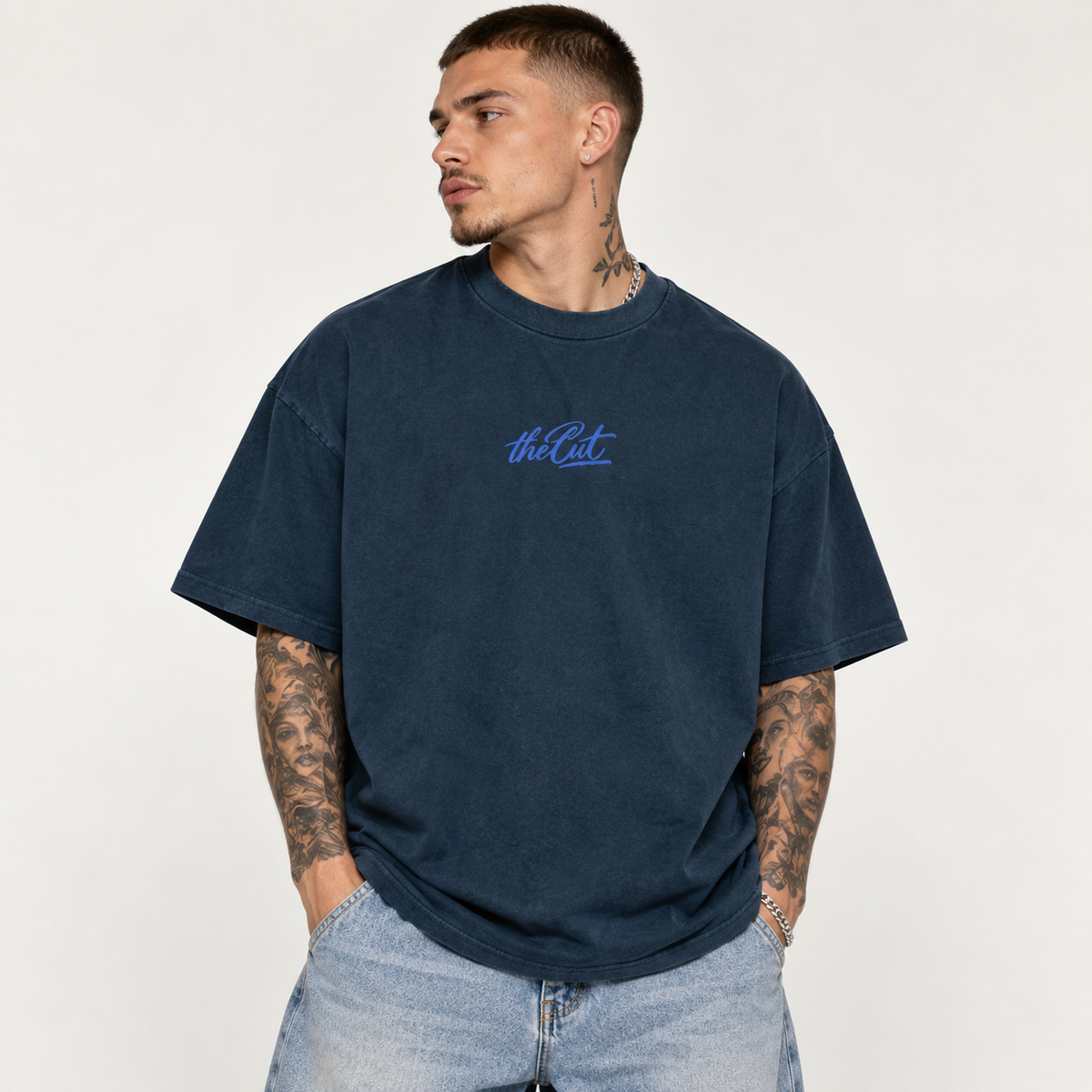 Club du Cut Tee - Navy/Blue