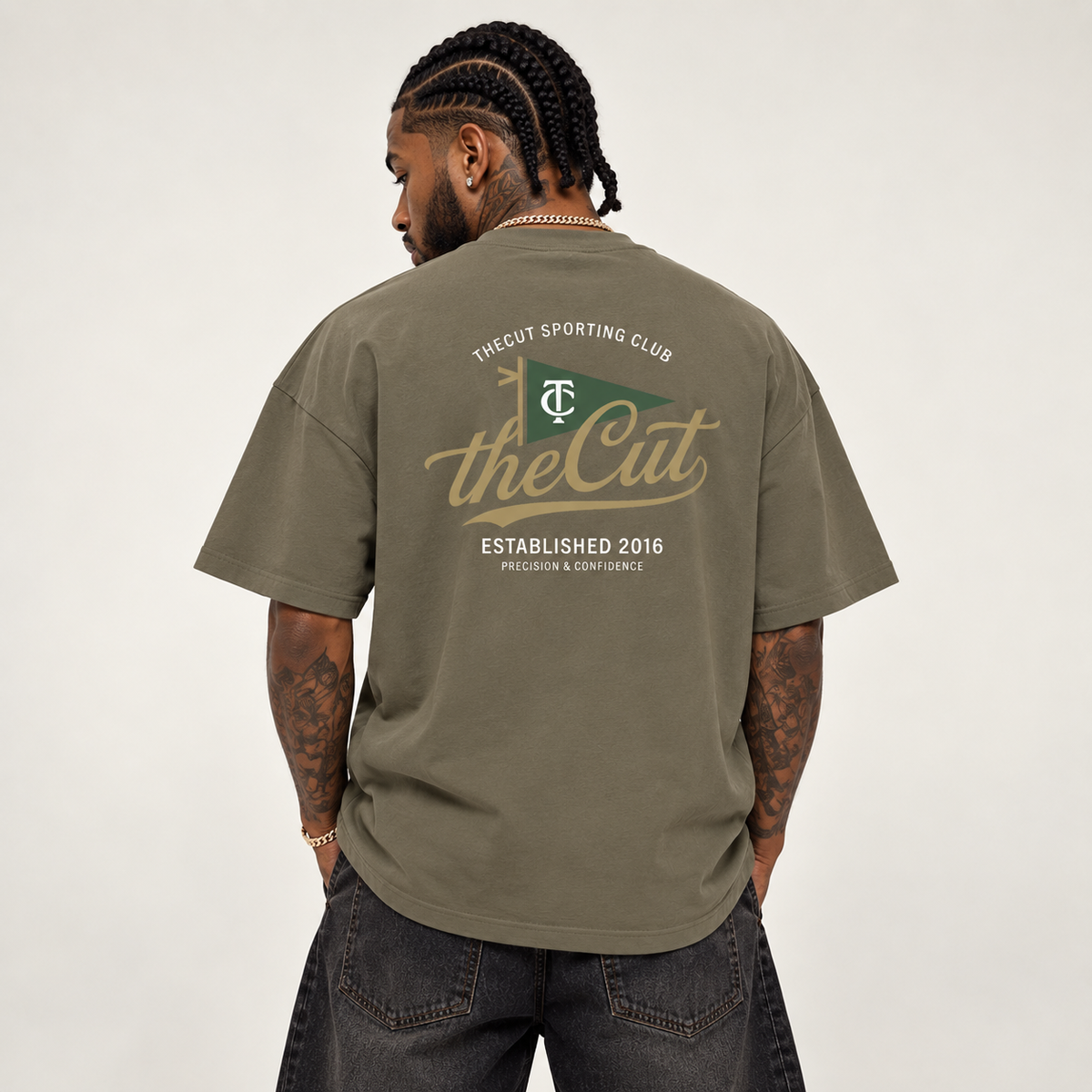 THECUT SPORTING CLUB TEE - COFFEE BROWN