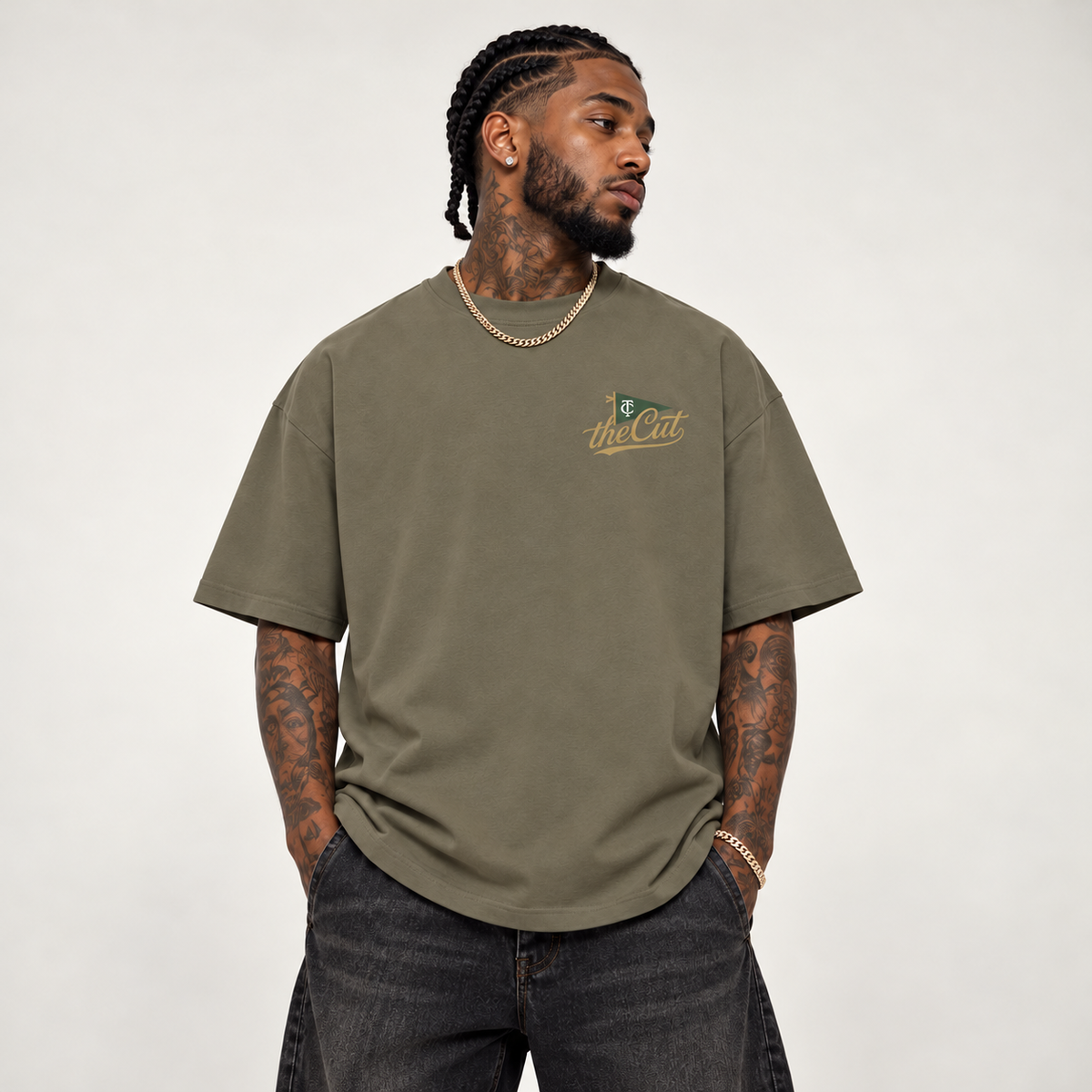 THECUT SPORTING CLUB TEE - COFFEE BROWN