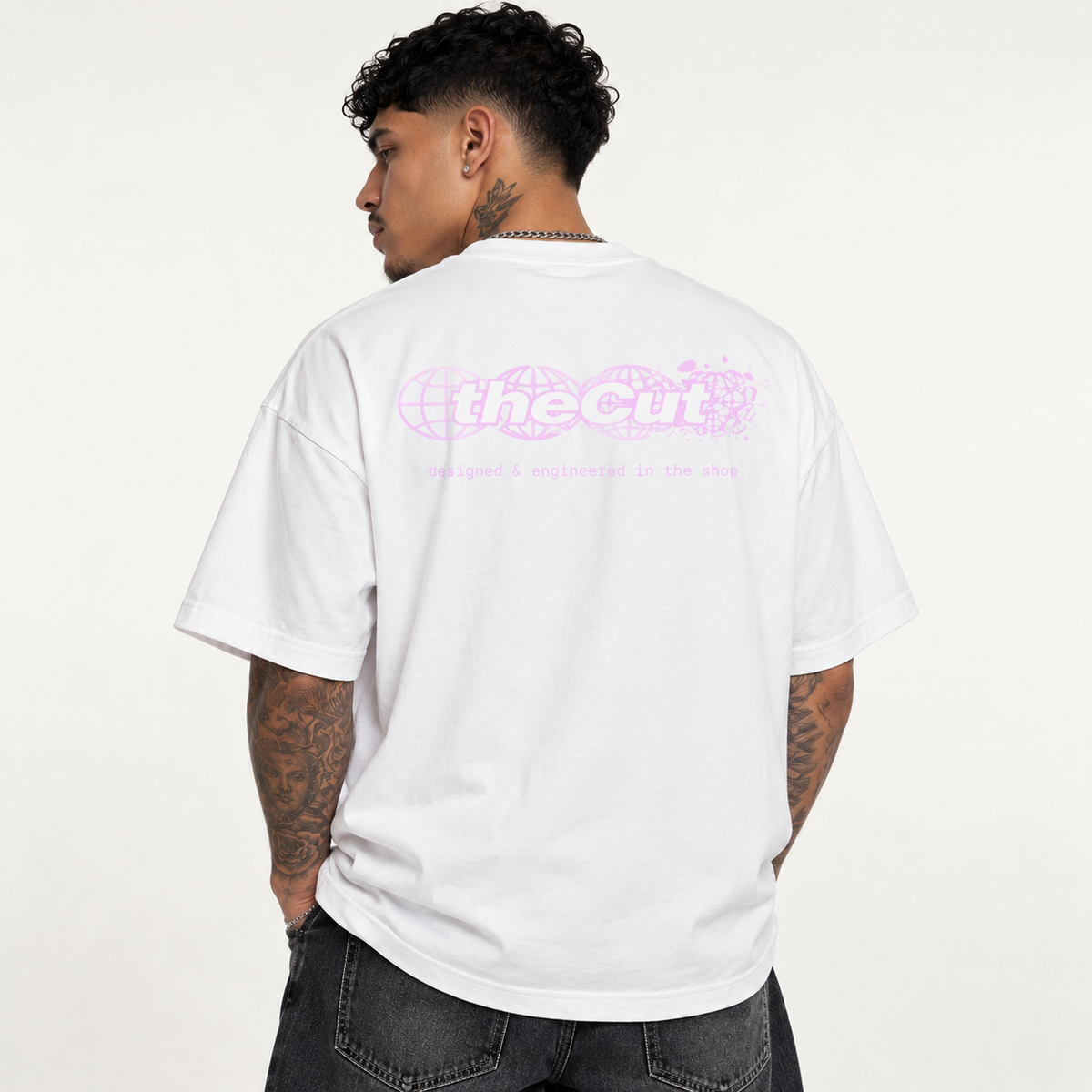 theCut Globe Tee - White/Pink