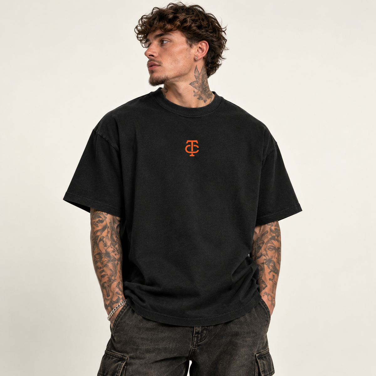 TC Tee - Black/Orange