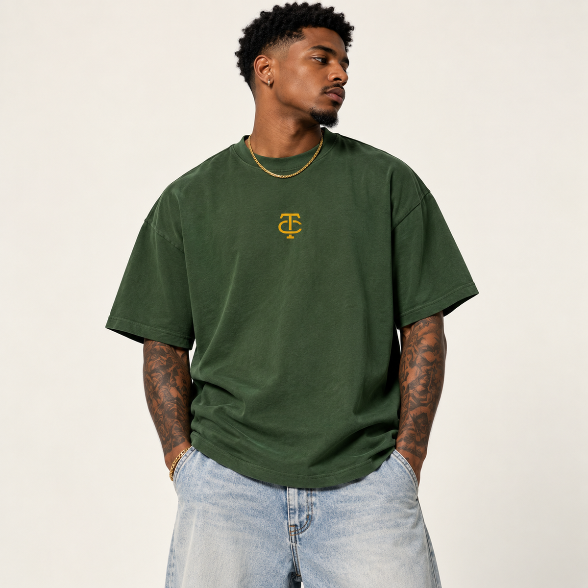 TC Tee - Green/Yellow