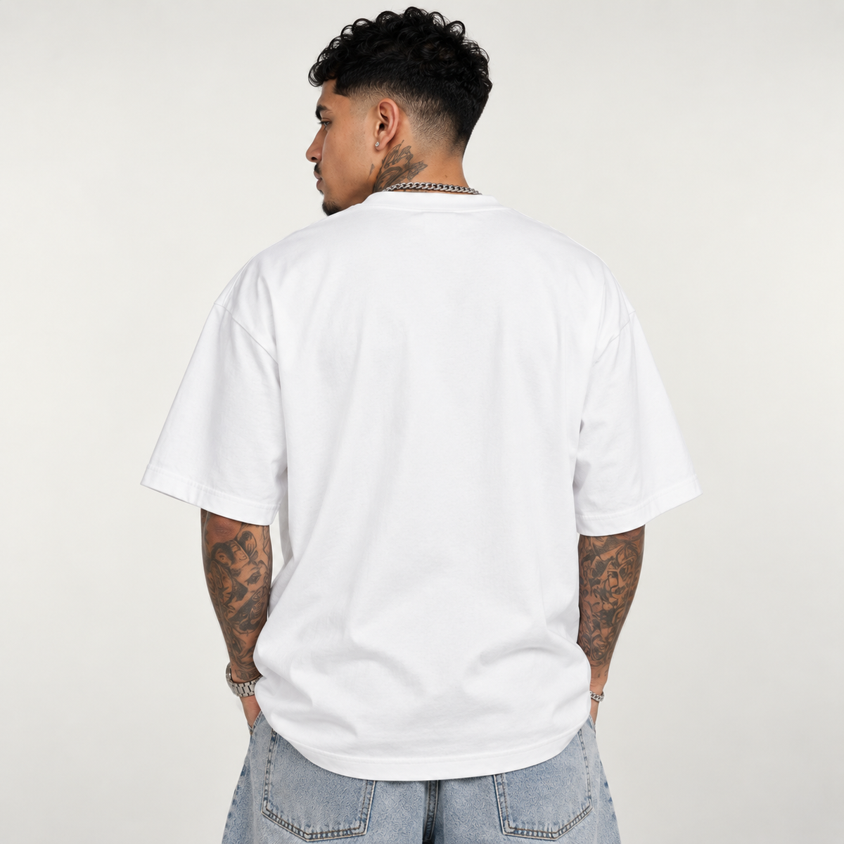 theCut FP Tee - White/Navy