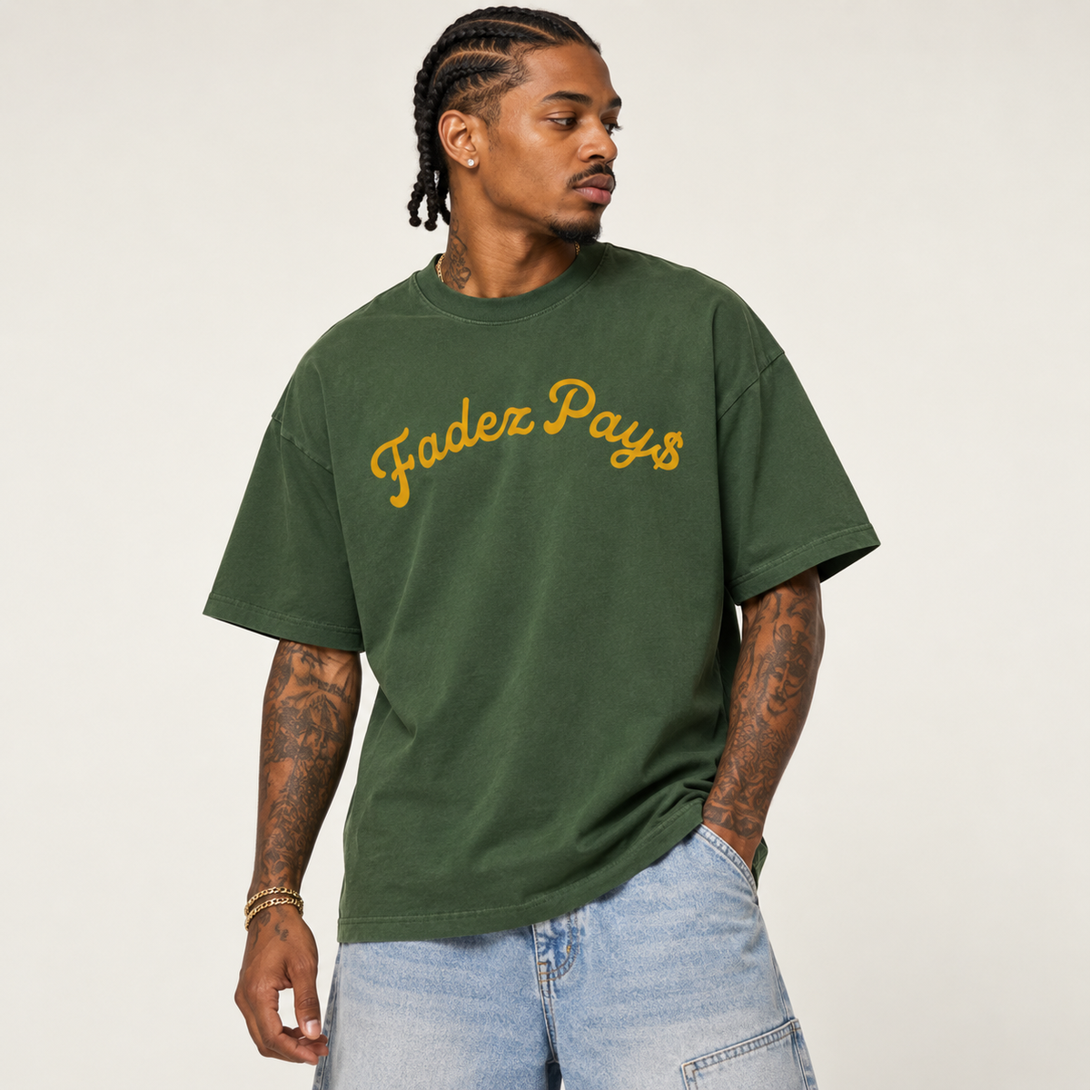 theCut FP Tee - Green/Yellow