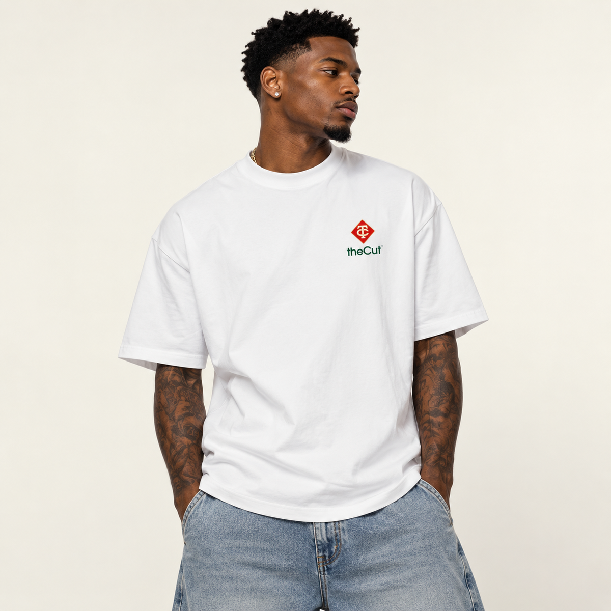 THECUT MONOGRAM TEE - WHITE