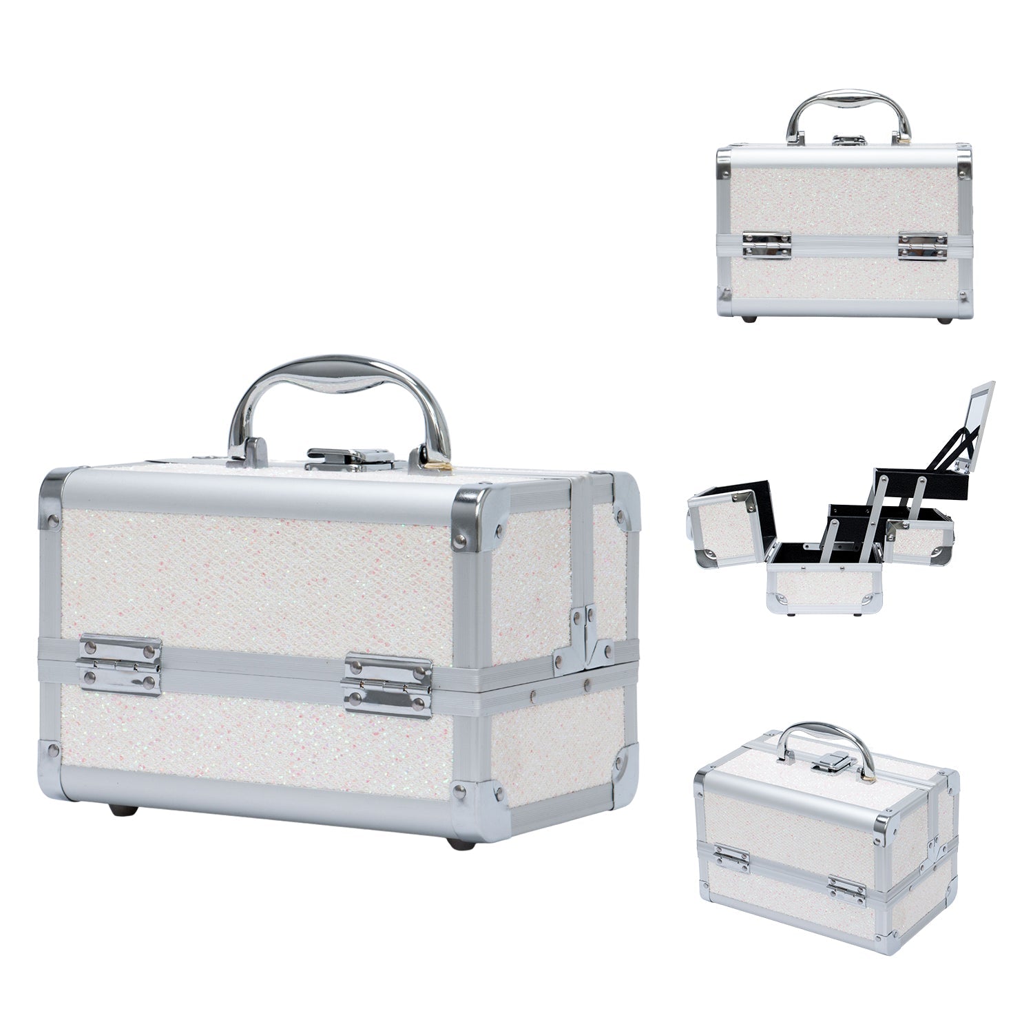 Professional Makeup Case | 3-Tier Organizer with Mirror