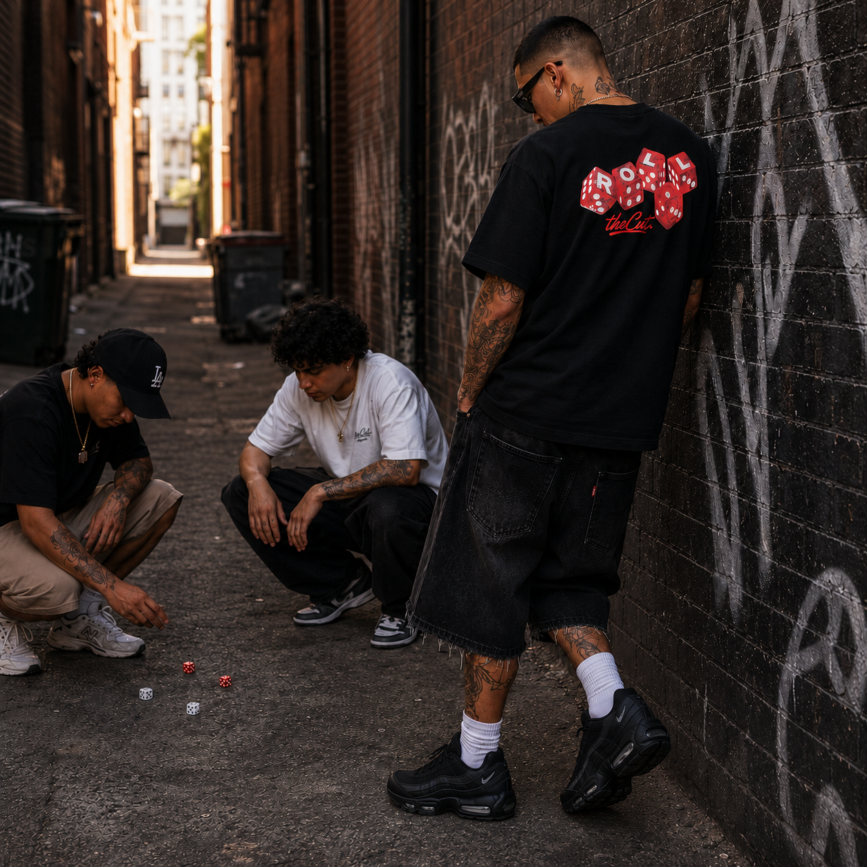 theCut Black Dice Roll T-Shirt