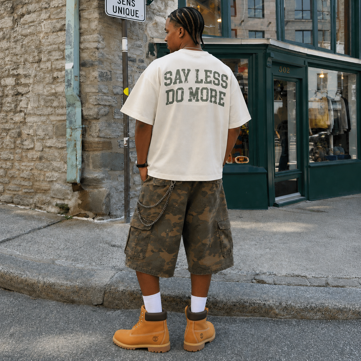 theCut Mild Apricot Washed Graphic T-Shirt