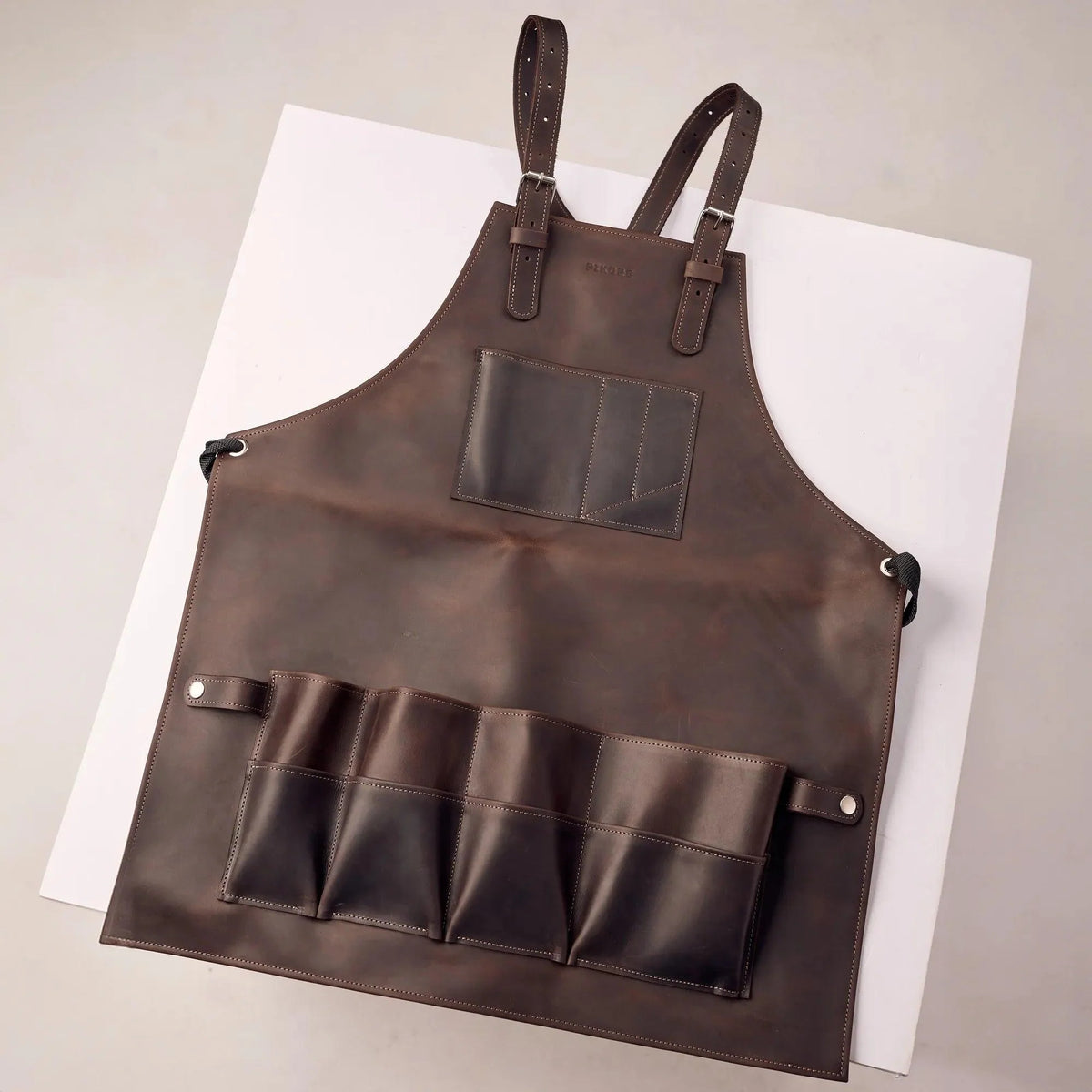 Pikore 11-Pocket Leather Barber Apron