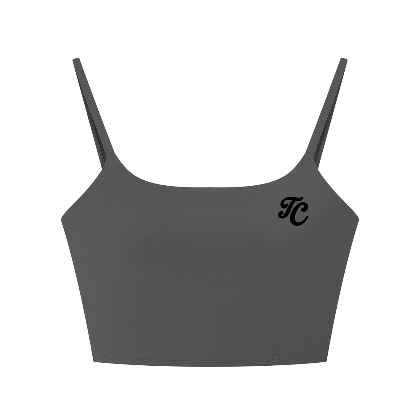 Women's Solid Color Sports Bra Dark Gray