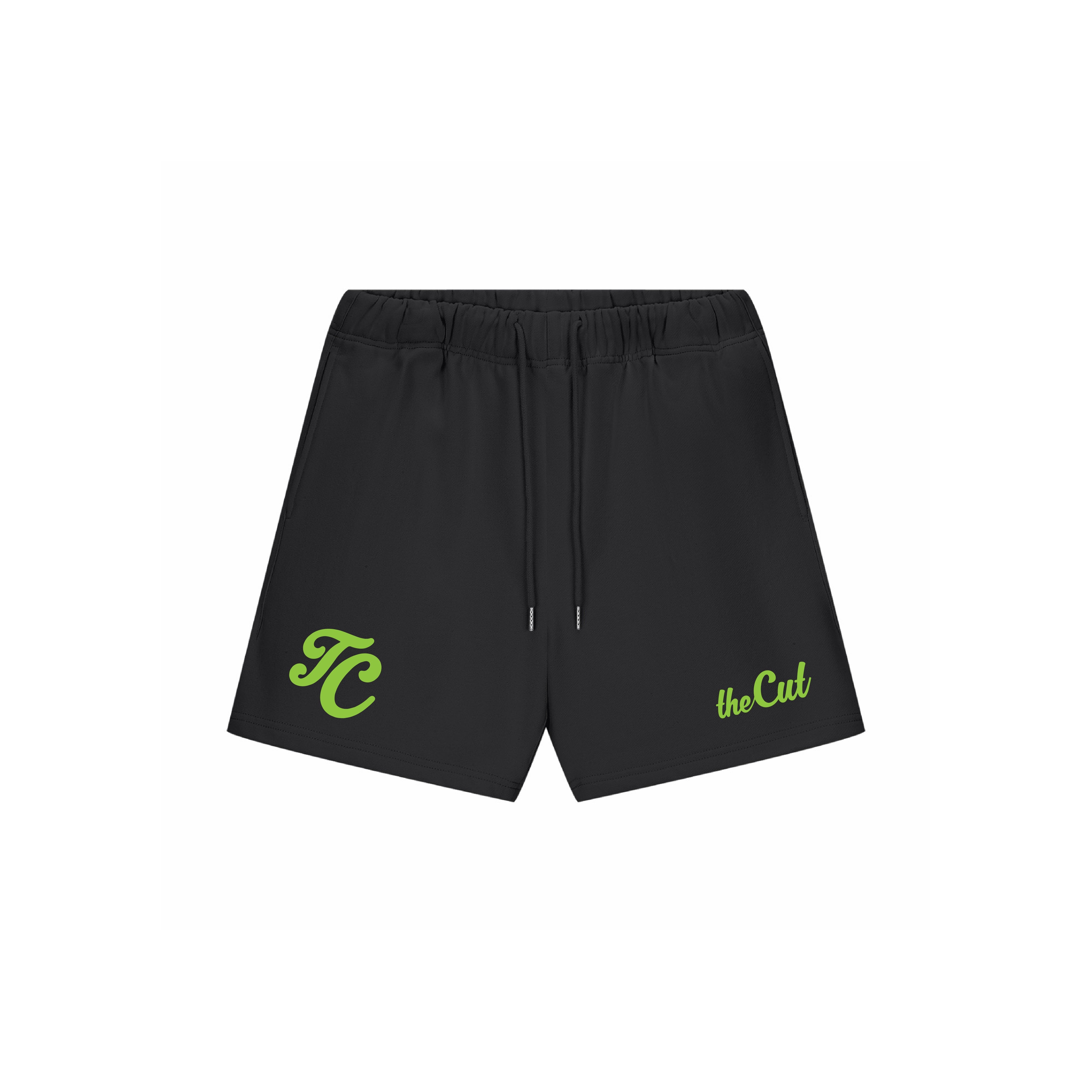 theCut Heavyweight Fleece Shorts - Black/Green