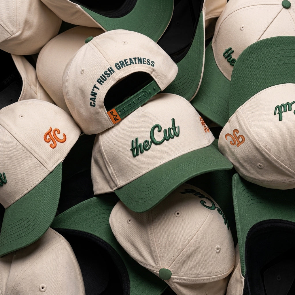 theCut Snapback Hat - Beige & Green