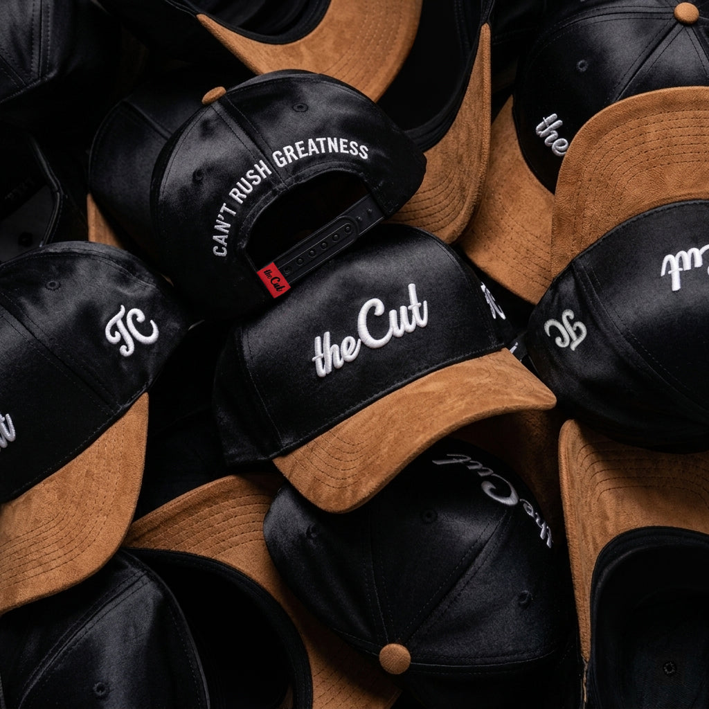theCut Snapback Hat - Satin & Suede