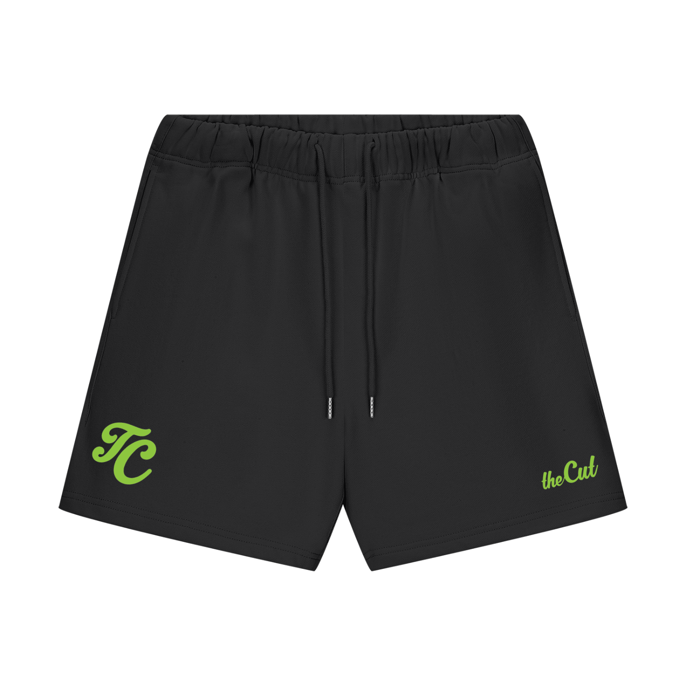 theCut Heavyweight Fleece Shorts - Black/Green
