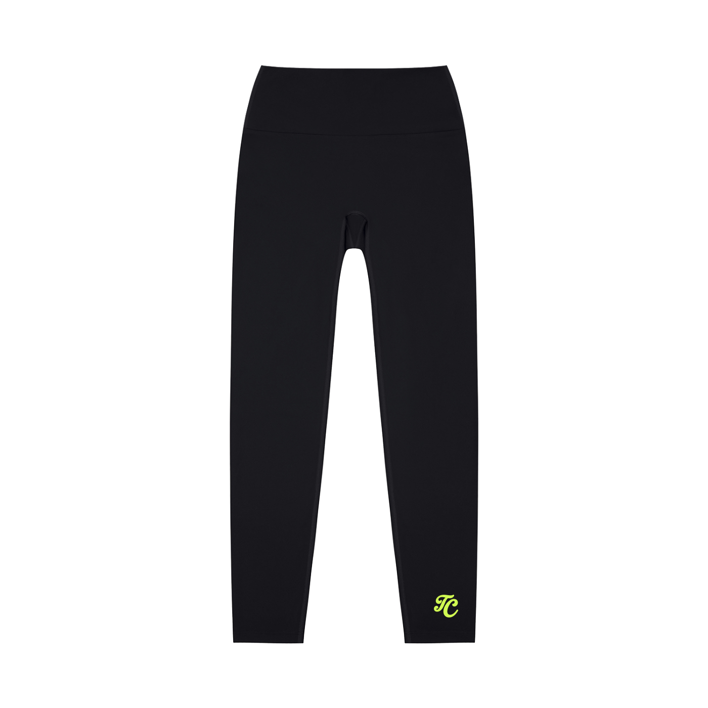 theCut High-Waisted Yoga Leggings Black & Lime