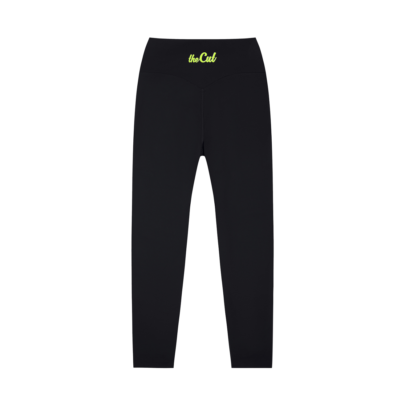theCut High-Waisted Yoga Leggings Black & Lime