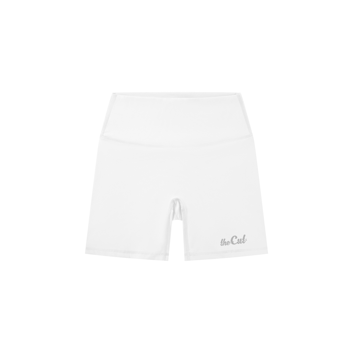 Women's High - Waisted Biker Shorts Glitchwave White