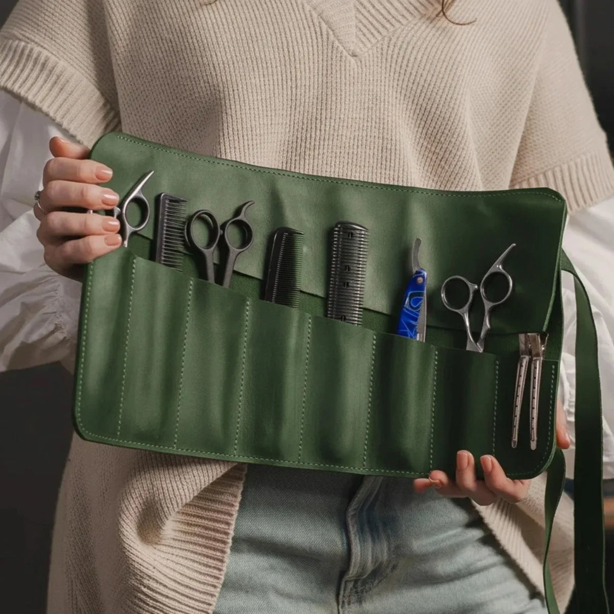 Pikore Leather Barber Tool Roll