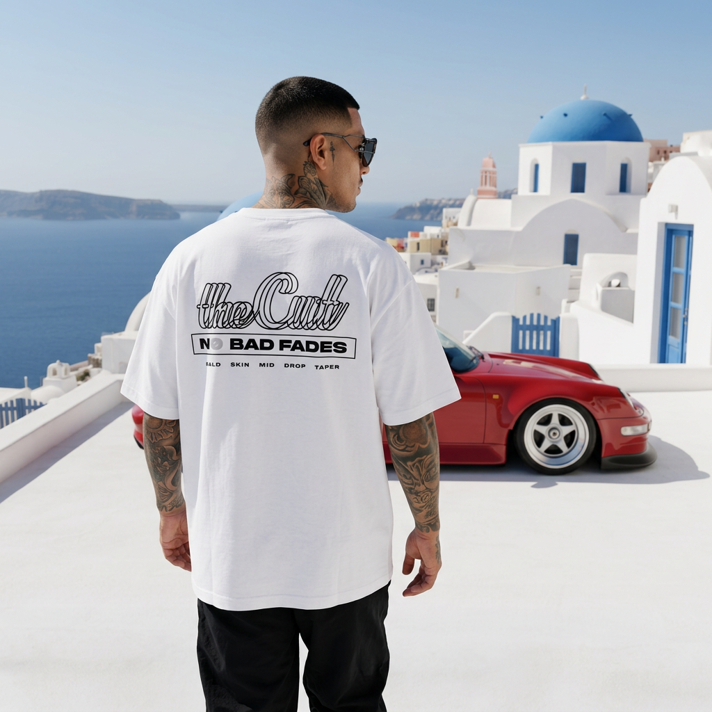 theCut Double-Line Illusion No Bad Fades Tee