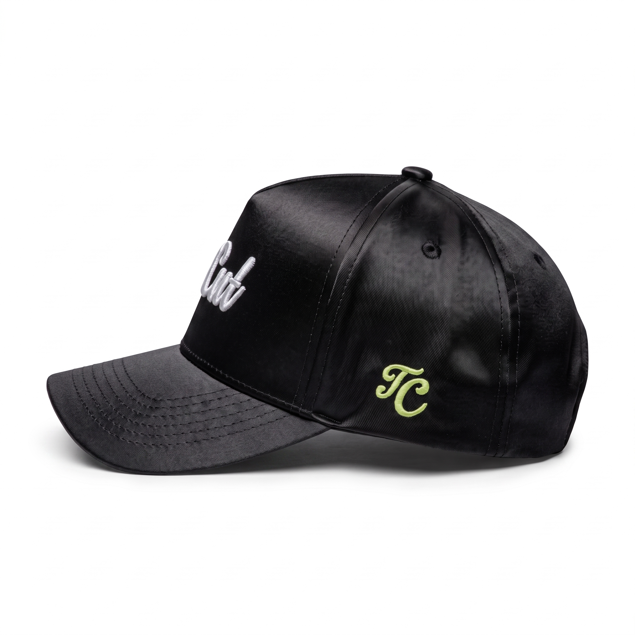 theCut Snapback Hat - Satin Black