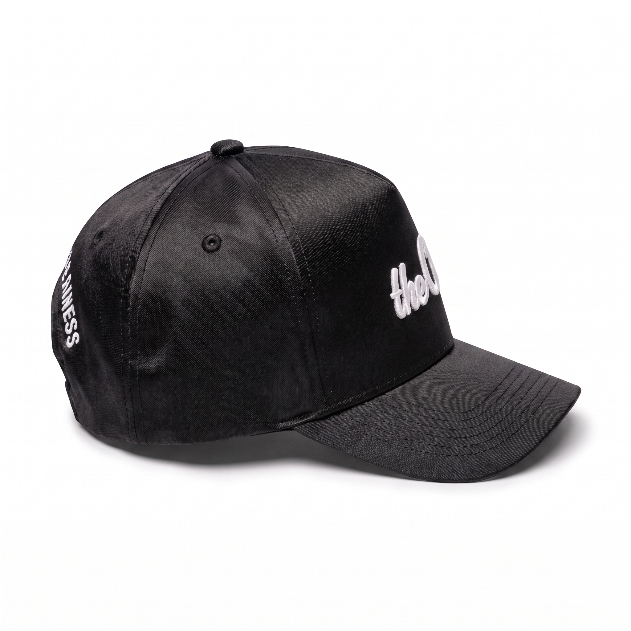 theCut Snapback Hat - Satin Black