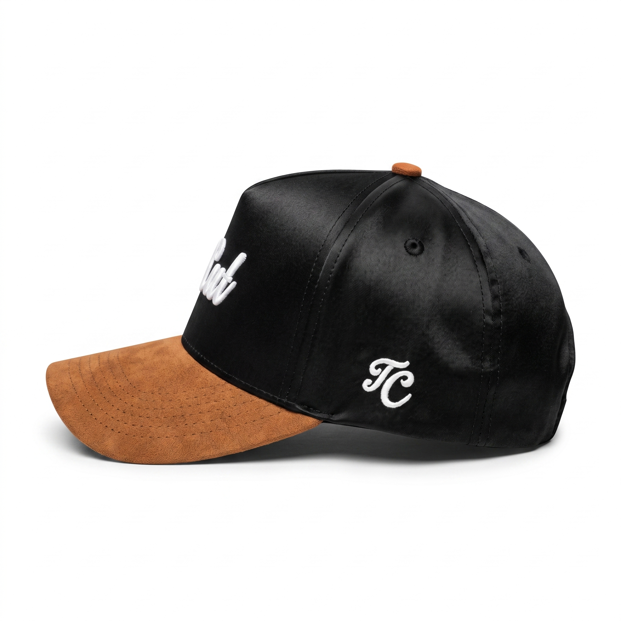theCut Snapback Hat - Satin & Suede
