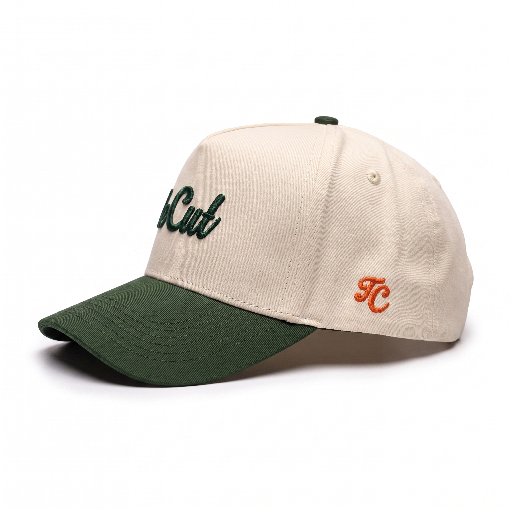 theCut Snapback Hat - Beige & Green