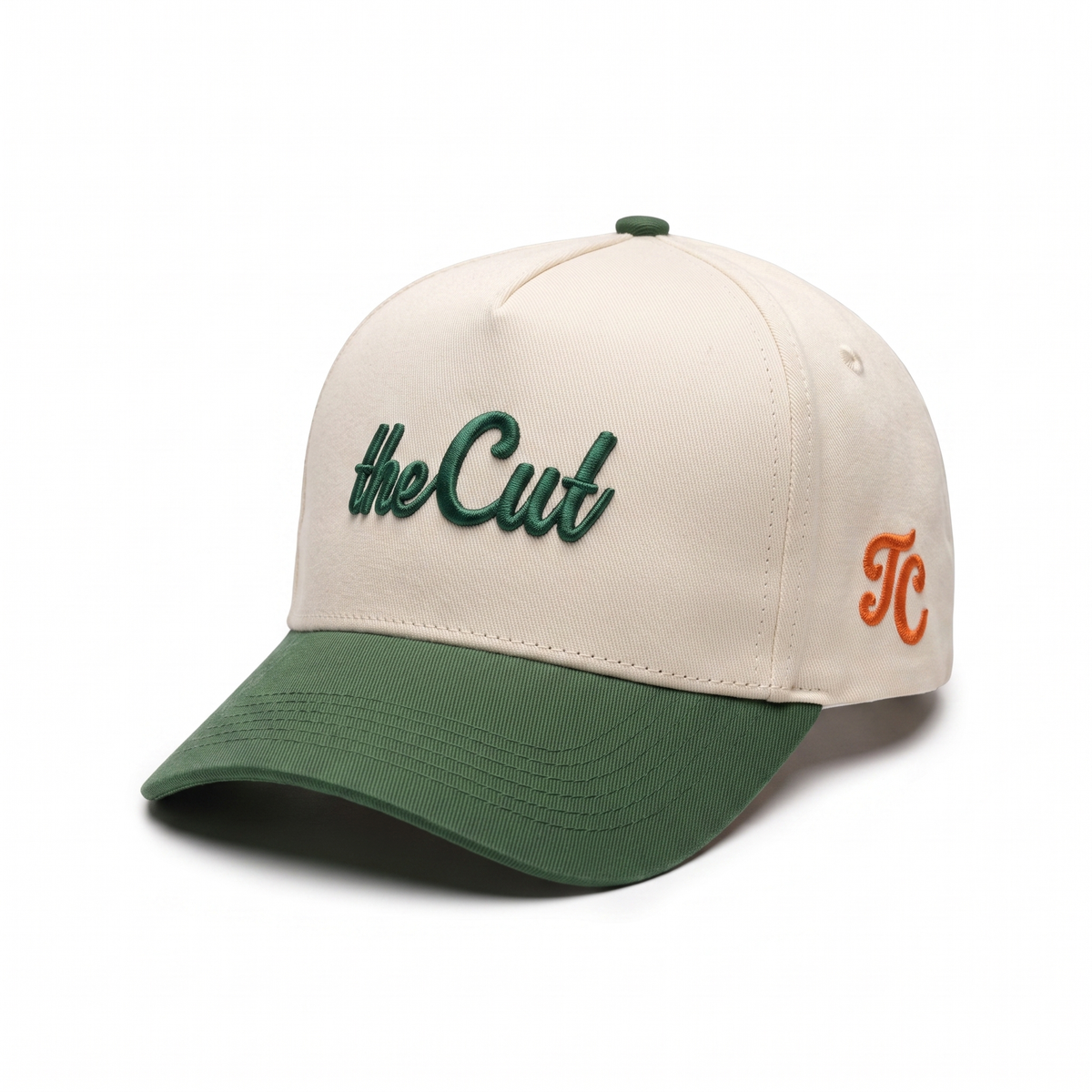 theCut Snapback Hat - Beige & Green