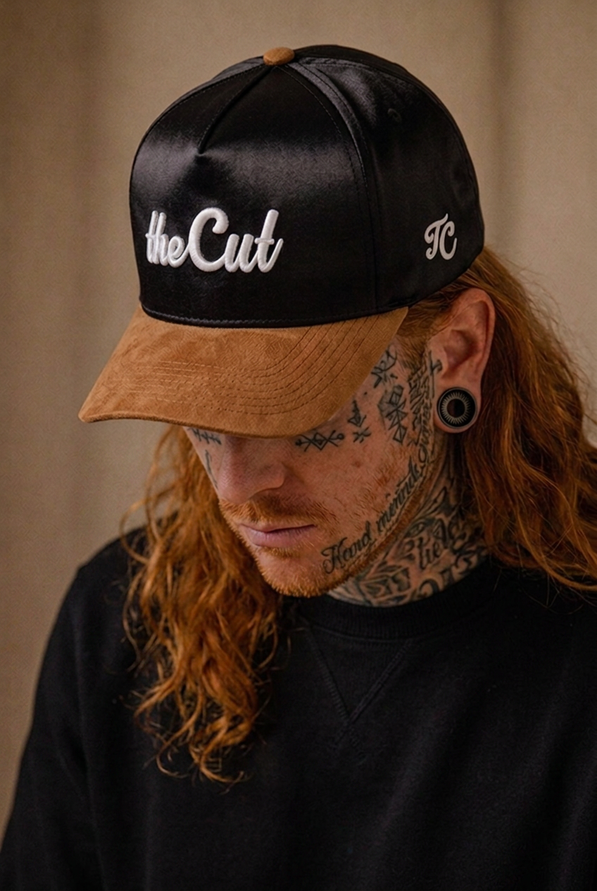 theCut Snapback Hat - Satin & Suede