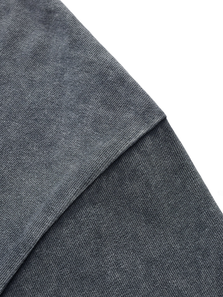 No Bullsh**t Tools For Barbershops Head Snow Wash Raw-Hem Boxy T-shirt