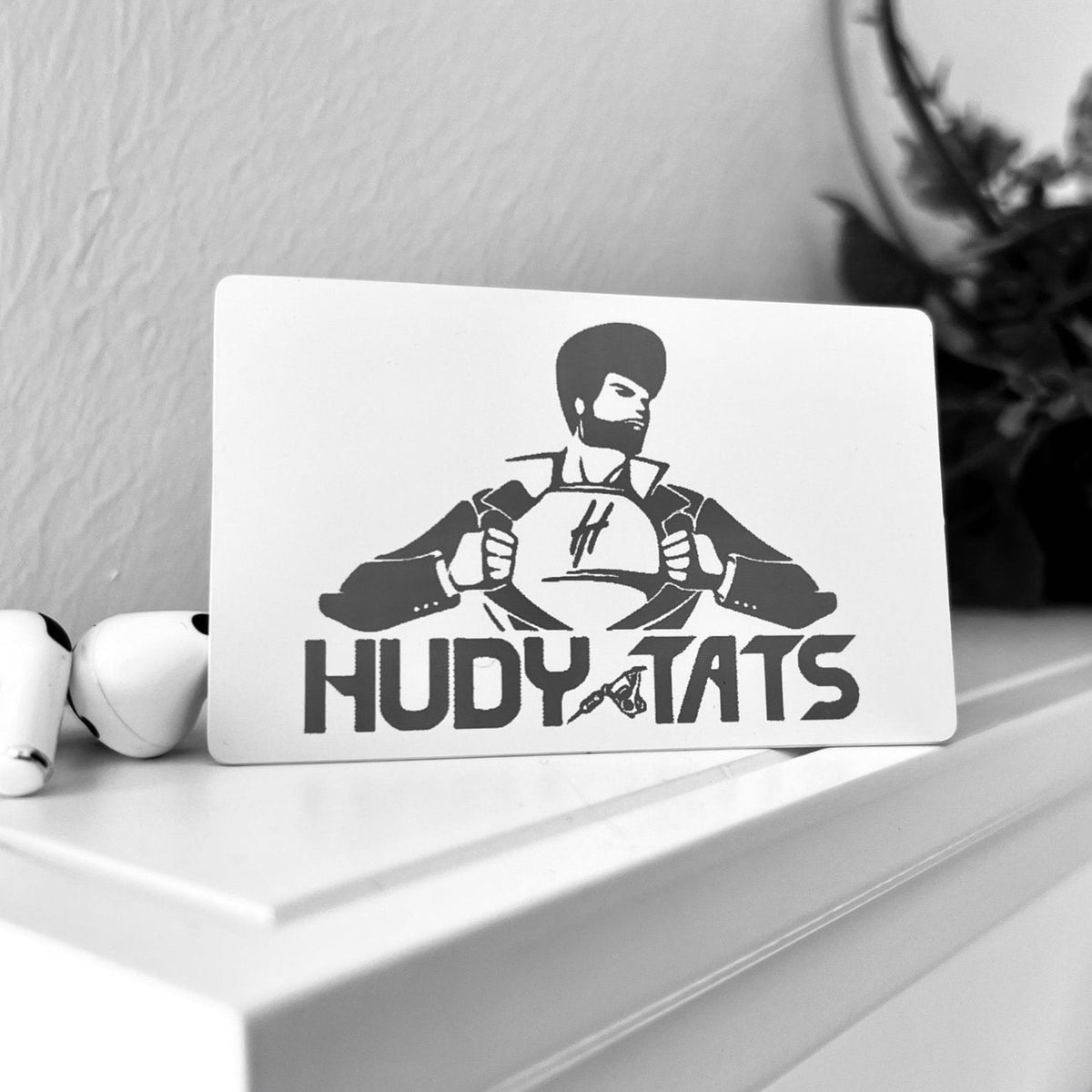White Anodized Steel - Tap Business Card