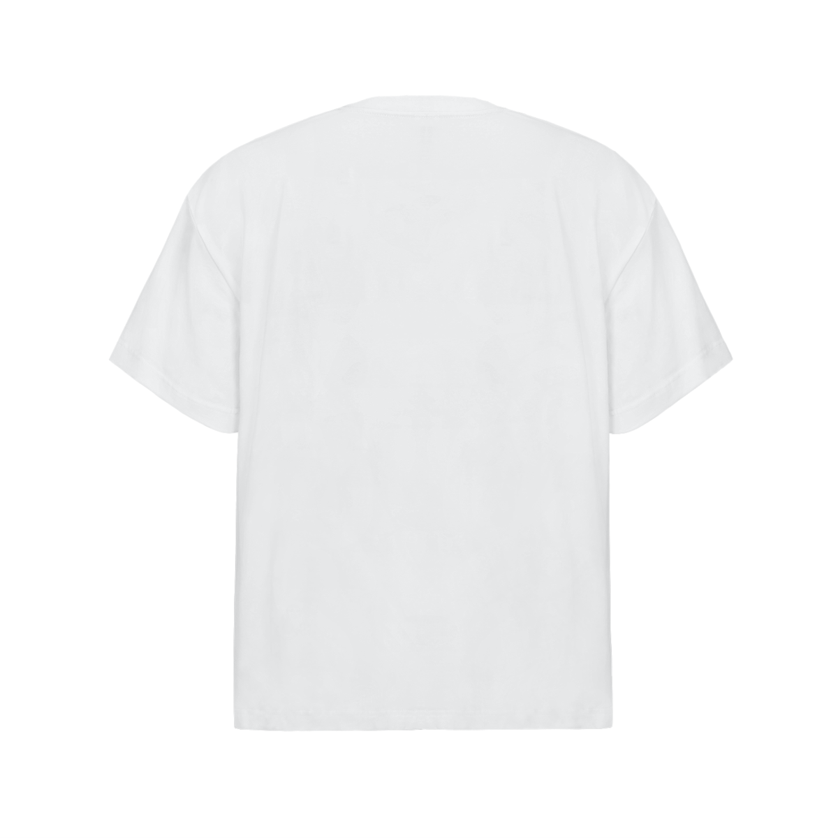 theCut Built By Hand tee in white shown flat from the reverse.