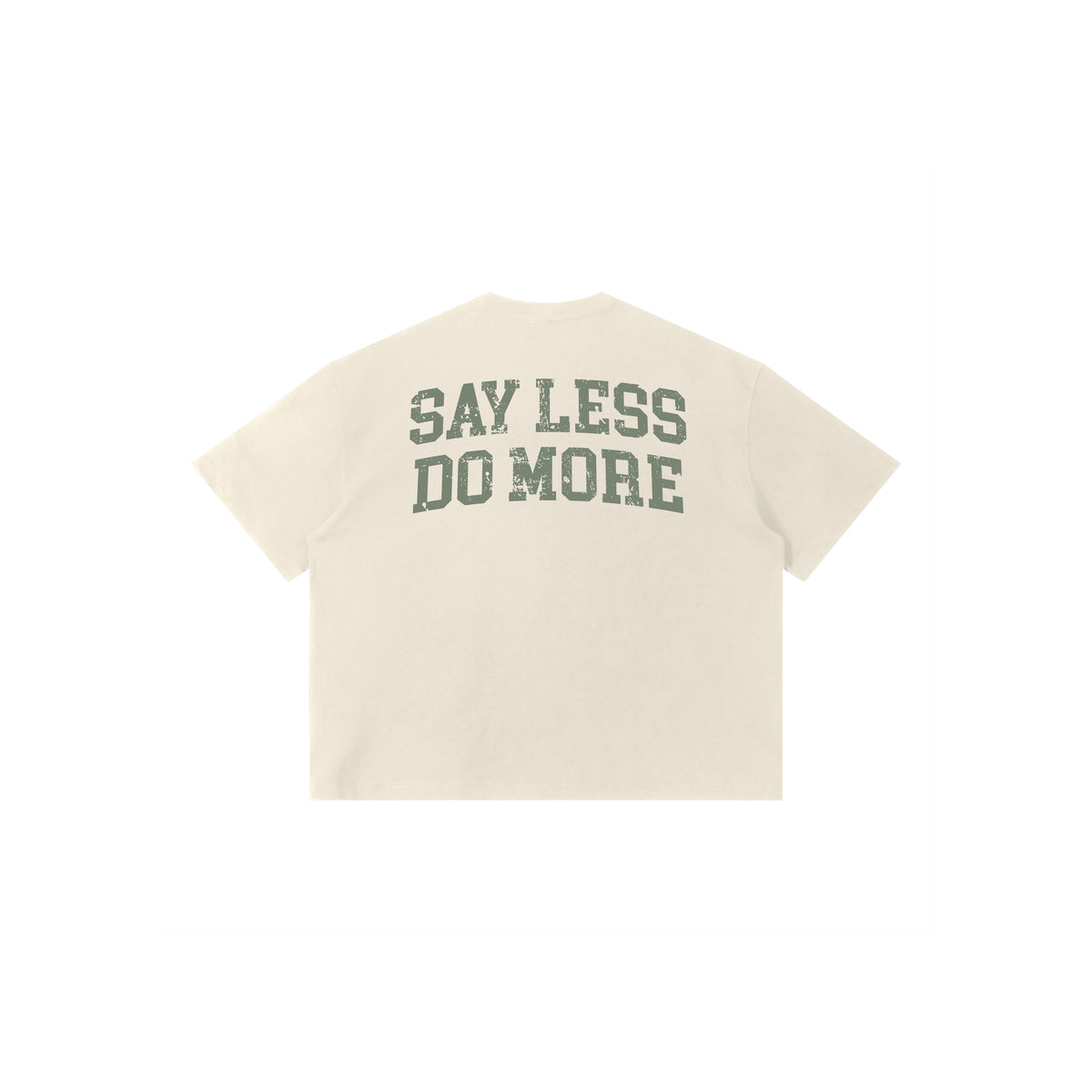 theCut Mild Apricot washed boxy cropped graphic tee shown flat, showing the printed graphic.